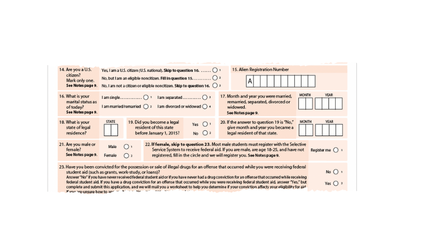 FAFSA- eligibility-questions